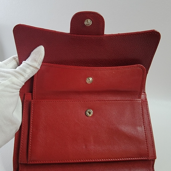 CHANEL Quilted CC Logo Grained CalfSkin Long Trifold Wallet - Picture 6 of 14